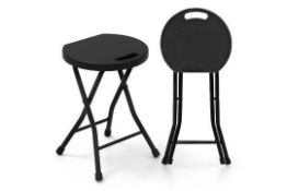 Set of 2 Plastic Folding Stool Seat with Built-in Handle. - ER53 With a fantastic folding design and