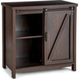 Luxury Sideboard, Buffet Table Storage Cabinet with Wine Rack, Sliding Doors, Open Shelves & Anti-