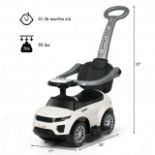 Honey Joy 3 In 1 Ride On Push Car Toddler Stroller Sliding Car With Music-White. - ER53. This 3-in-1