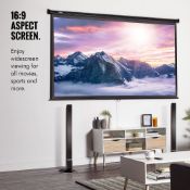 Trade lot x 6 100-Inch Pull-Down Projector Screen. - ER51. RRP £139.99. Create your very own home