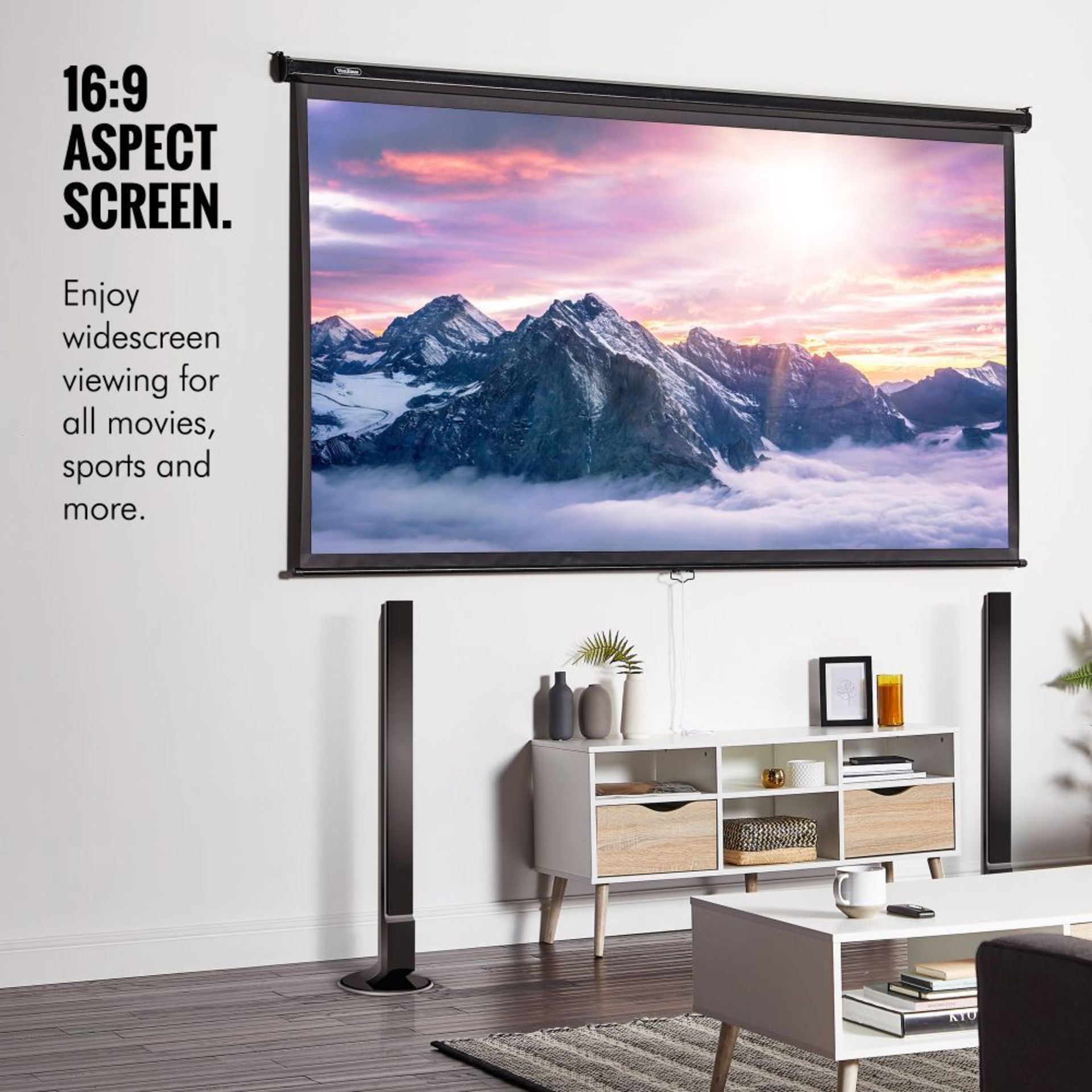 Trade lot x 6 100-Inch Pull-Down Projector Screen. - ER51. RRP £139.99. Create your very own home