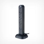 10 Socket Tower - Black. - ER51. The VonHaus Tower Socket is a sensible choice for home office