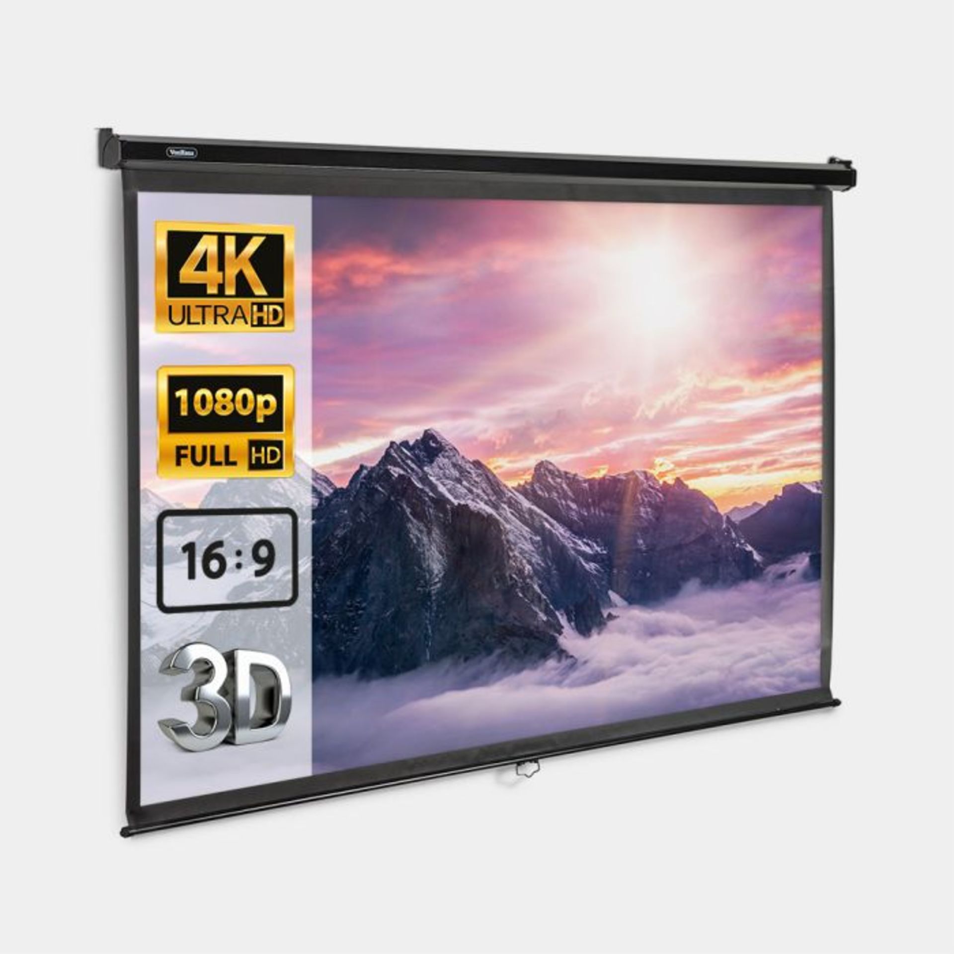 2 x 80-Inch Pull-Down Projector Screen. - ER51. RRP £119.99. Simple to install, easy to operate