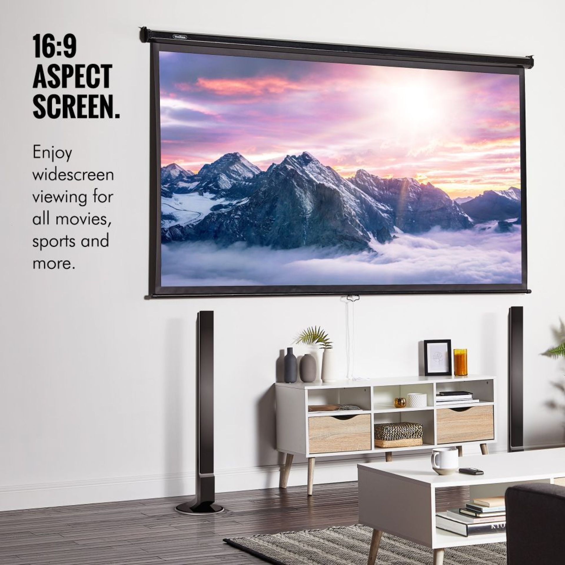 100-Inch Pull-Down Projector Screen. - ER51. RRP £139.99. Create your very own home theatre with