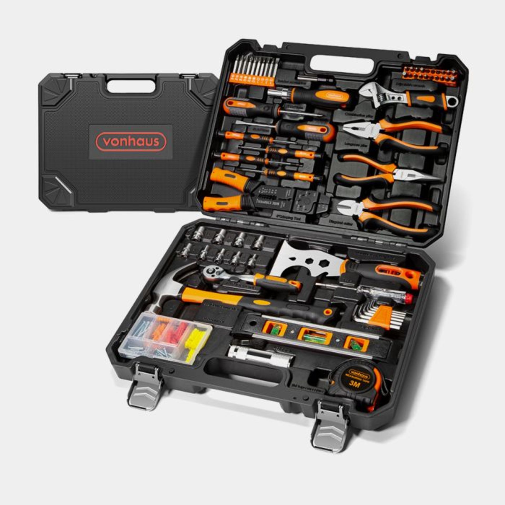 120Pc Ultimate Hand Tool Set. - ER51. Carefully organised, each tool has its specific place within a