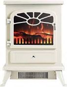 Focal Point ES 2000 1.8kW Matt Cream Electric Stove. - ER32.