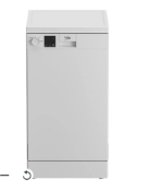 Beko DFS05Q10W Freestanding Slimline Dishwasher - White. - ER44. RRP £378.00. Perfect for when space