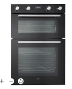 Cooke & Lewis CLELDO105 Built-in Double oven - Mirrored black. - ER41. RRP £466.00. Enjoy more