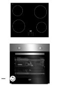 Beko QSE222X Built-in Single Multifunction Oven & ceramic hob pack - Stainless steel. - ER40. RRP £