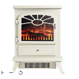 Focal Point ES 2000 1.8kW Matt Cream Electric Stove. - ER41. This electric fire features a which