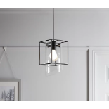 GoodHome Daluiz Matt Black Pendant ceiling light. - ER44. RRP £99.99. The simple and modern Daluiz