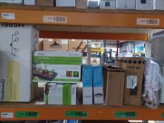 Full Shelf to contain; Propagators, Ceiling Lights, LED Lights, Heaters, Christmas Tree and more.