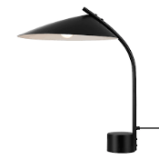 2 x GoodHome Bindarri Leaf Matt Black Table light. - ER32. The Bindarri table lamp has a