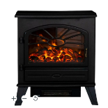 Focal Point ES3000 1.8kW Matt Black Cast iron effect Electric Stove. - ER48. RRP £240.00. The