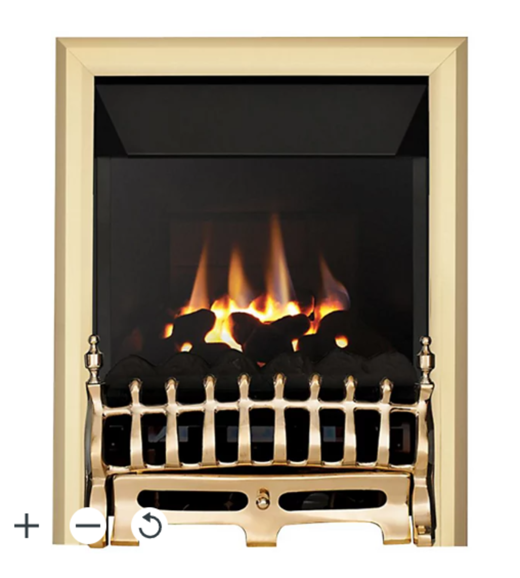 Focal Point Blenheim high efficiency Brass effect Manual control Gas Fire. - ER44. RRP £490.00.