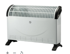 2 x 2000W White Convector heater. - ER32. Keep warm and cosy with this 2000W freestanding