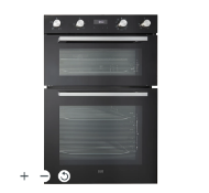 Cooke & Lewis CLELDO105 Built-in Double oven - Mirrored black. - ER41. RRP £466.00. Enjoy more