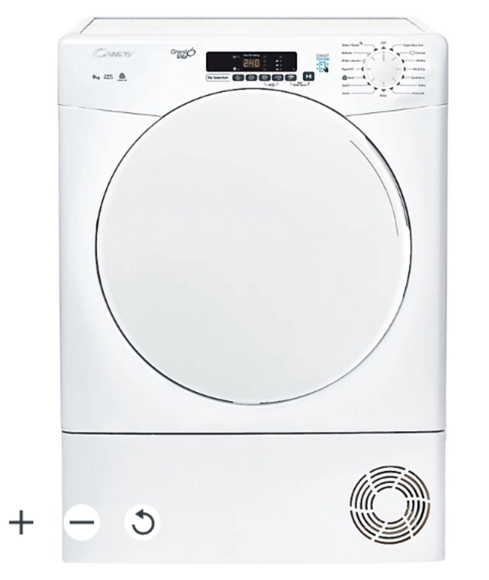 Candy CSE C9DF80 9kg Freestanding Condenser Tumble dryer - White. - ER44. RRP £328.00. This Candy