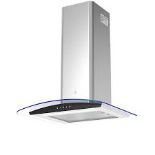 GoodHome LinkSense GHCG60LKSS Glass Curved Cooker Hood. - ER23.