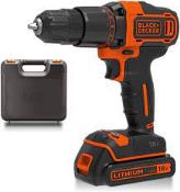 BLACK+DECKER 18 V Cordless 2-Gear Combi Hammer Drill Power. - ER23.