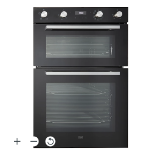 Cooke & Lewis CLELDO105 Built-in Double oven - Mirrored black. - ER46. RRP £466.00. Enjoy more