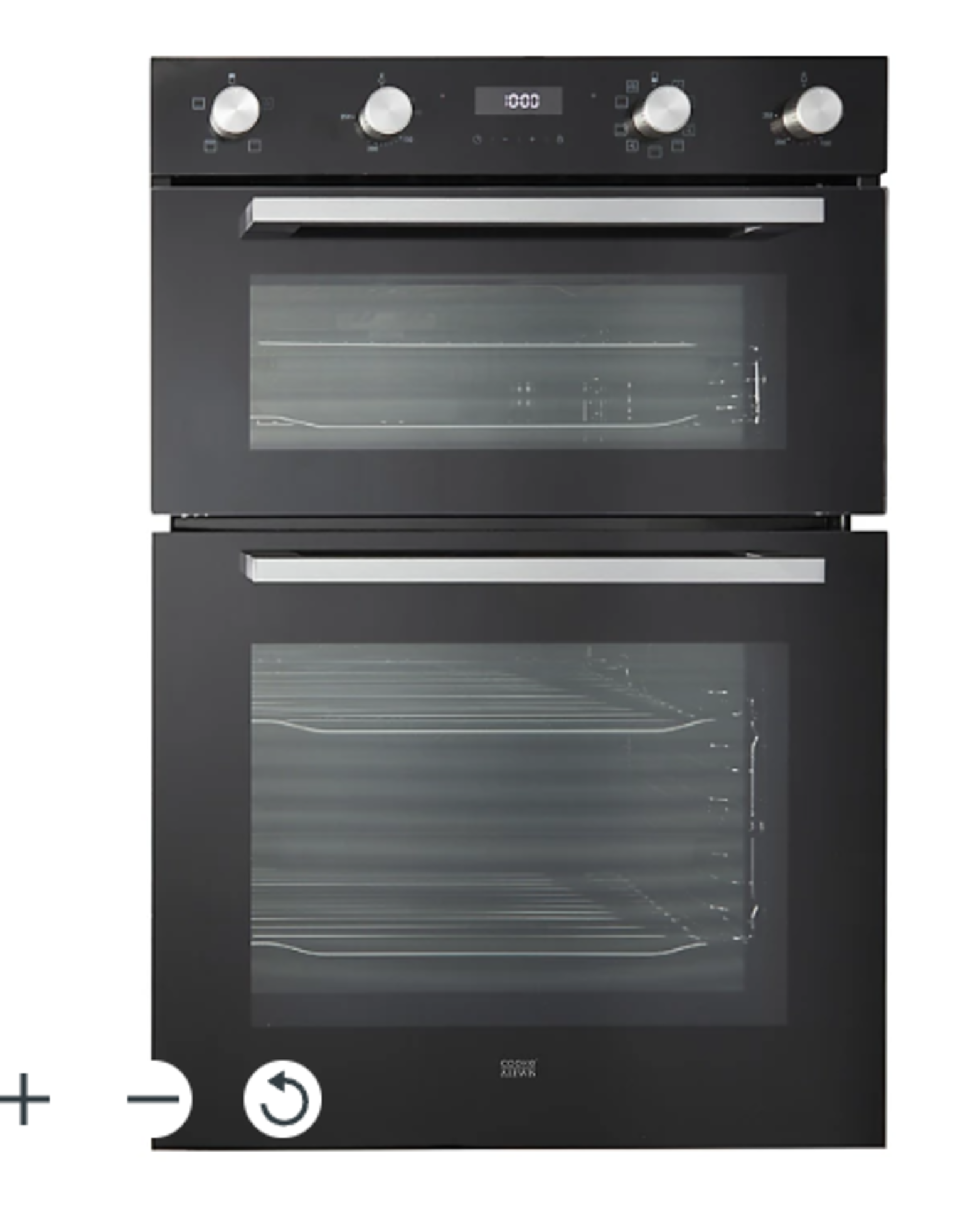 Cooke & Lewis CLELDO105 Built-in Double oven - Mirrored black. - ER46. RRP £466.00. Enjoy more