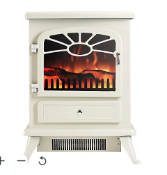 Focal Point ES 2000 1.8kW Matt Cream Electric Stove. - ER48. This electric fire features a which