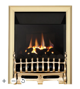 Focal Point Blenheim high efficiency Brass effect Manual control Gas Fire. - ER44. RRP £490.00.