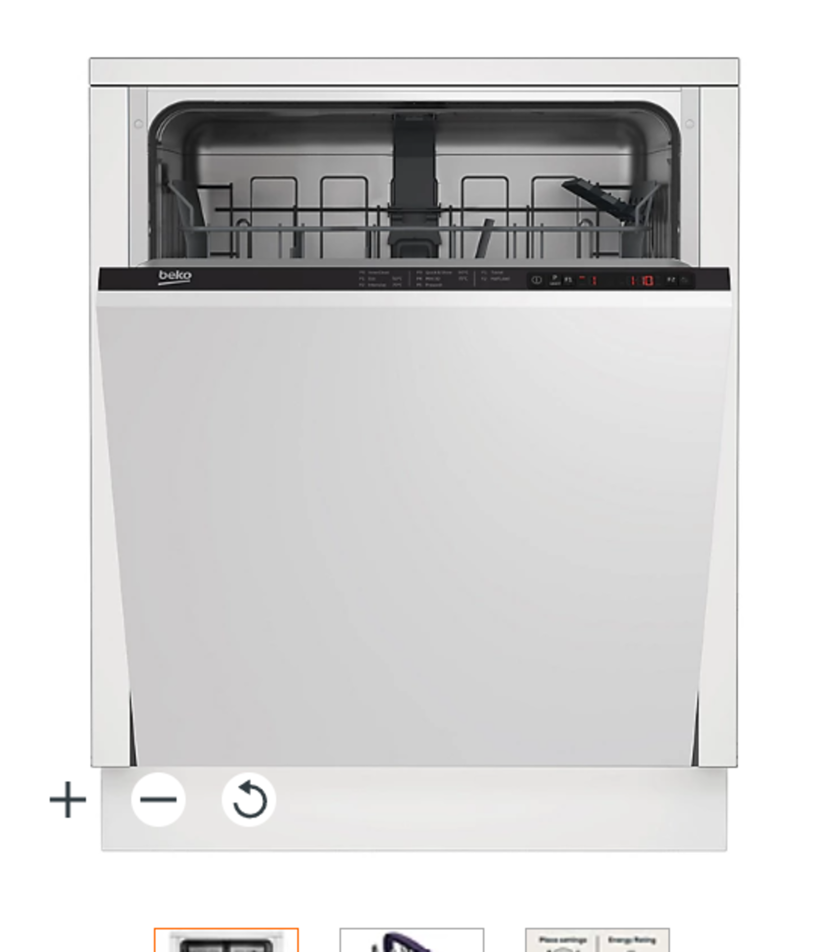 Beko DIN15322 Integrated Full size Dishwasher. - ER45. RRP £328.00. Packed full of useful