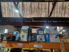 Full Shelf to contain; Extension Reels, LED Lights, Ceiling Lights, Table Lamps, Torches, Heaters