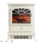 Focal Point ES 2000 1.8kW Matt Cream Electric Stove. - ER44. This electric fire features a which