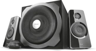 Trust Tytan 2.1 PC Speakers with Subwoofer, 120W (60W RMS), UK Plug, Sound System with Wired