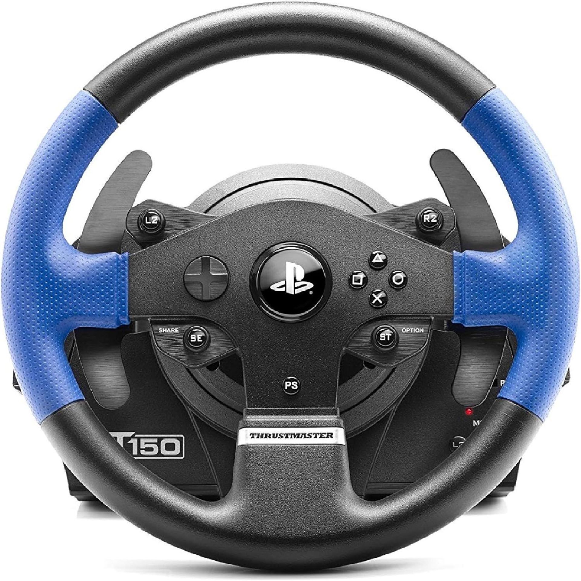 THRUSTMASTER T150 Force Ergonomic Racing Wheel for PS5, PS4 and PC Black, Blue. - RRP £409.00. - - Image 2 of 3