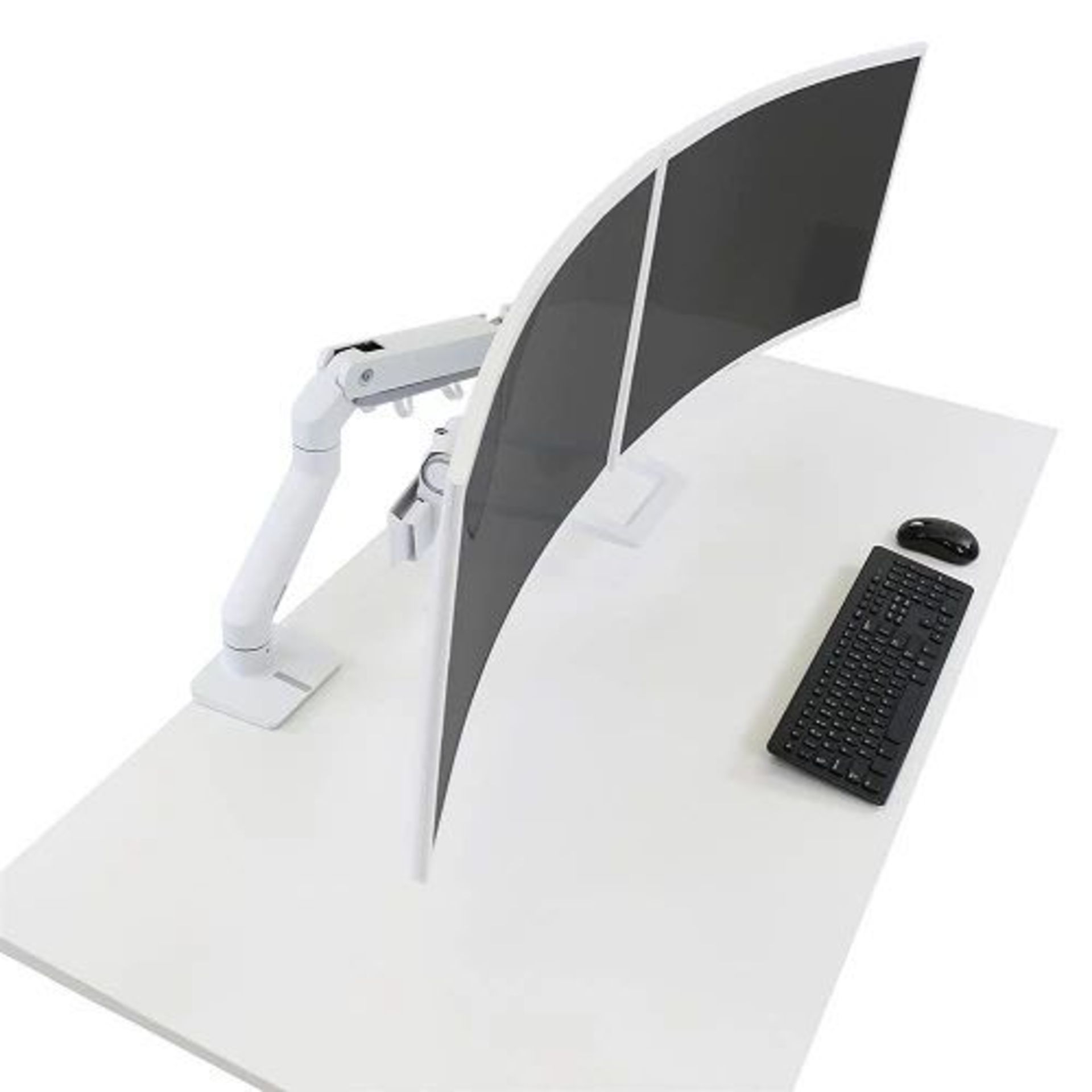 Ergotron HX Desk Dual Monitor Arm. - RRP £419.99. - ER21. Choose a monitor arm that’s as adaptable - Image 2 of 3