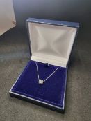 Gorgeous 18 Carat White Gold Necklace with 0.9 Carat Diamond Pendant
