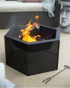 TRADE LOT 4 X NEW & BOXED LA HACIENDA Mesh Hexagonal Firepit. RRP £139.99. Simple and stylish,