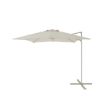 New & Boxed Luxury 2.5m Sand Overhanging Parasol- Sand. This square overhanging parasol provides