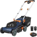 TRADE LOT TO CONTAIN 6x NEW & BOXED BLUE RIDGE 36V Cordless Lawnmower with 2.0 Ah Li-ion Battery.