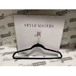 5 X BRAND NEW PACKS OF 30 STYLE SISTERS LUXURY VELVET BLACK COAT HANGERS R11