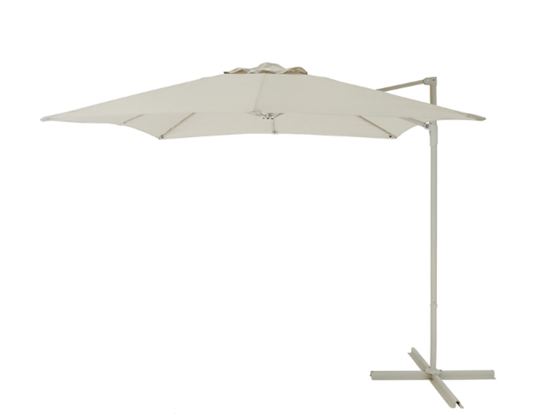 TRADE LOT 4 x New & Boxed Luxury 2.5m Sand Overhanging Parasols - Sand. This square overhanging - Image 3 of 8