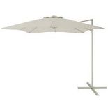 TRADE LOT 4 x New & Boxed Luxury 2.5m Sand Overhanging Parasols - Sand. This square overhanging