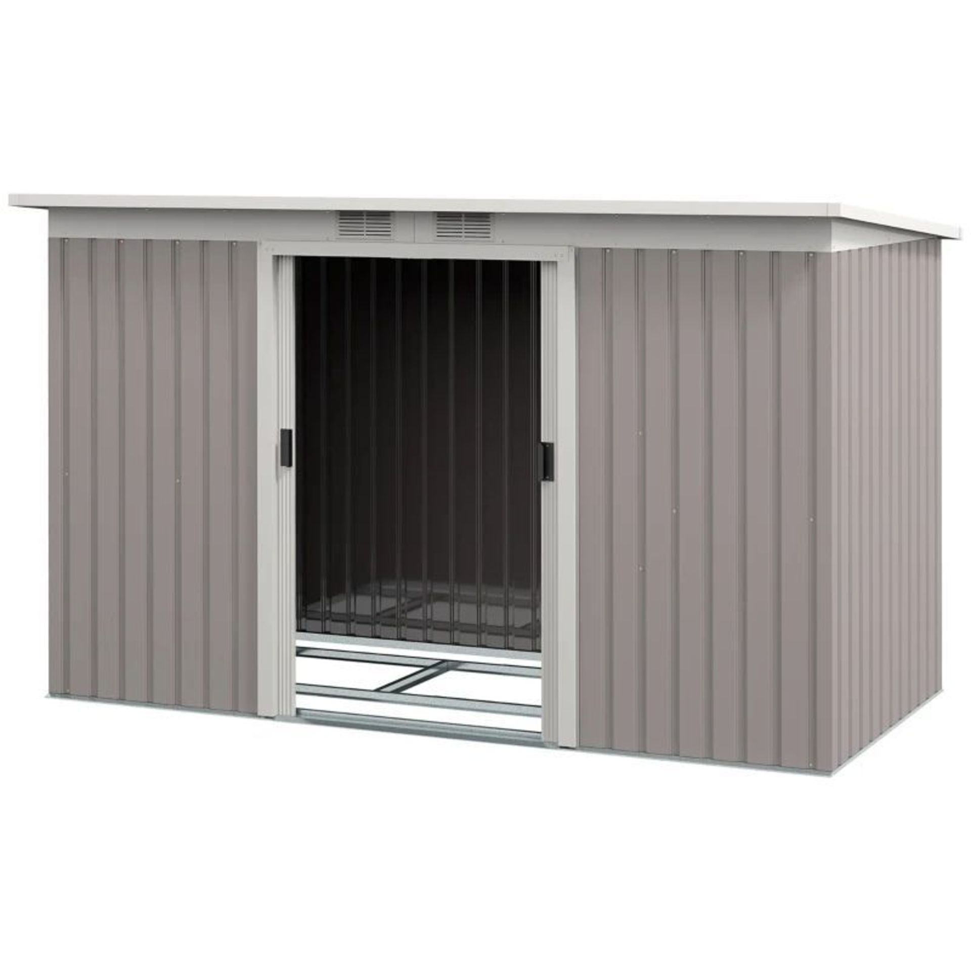 Outsunny Corrugated Garden Metal Storage Shed Outdoor Equipment Tool Box with Kit Ventilation - Image 2 of 2