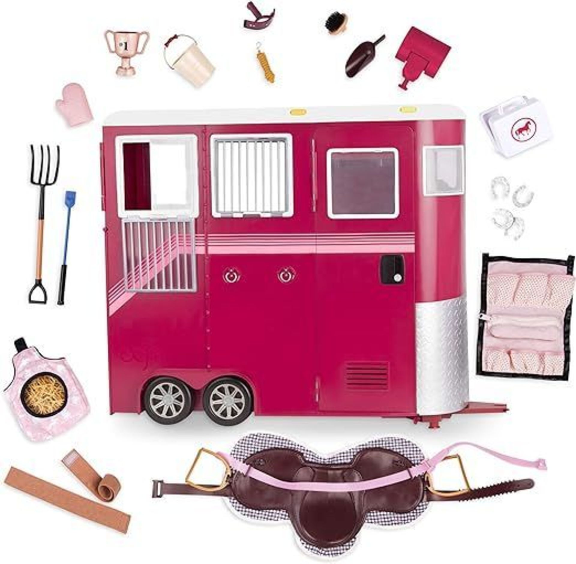 Our Generation BD37391Z Mane Attraction Horse Trailer Doll Accessories, Pink, One Size. - R14.3. - Image 2 of 2