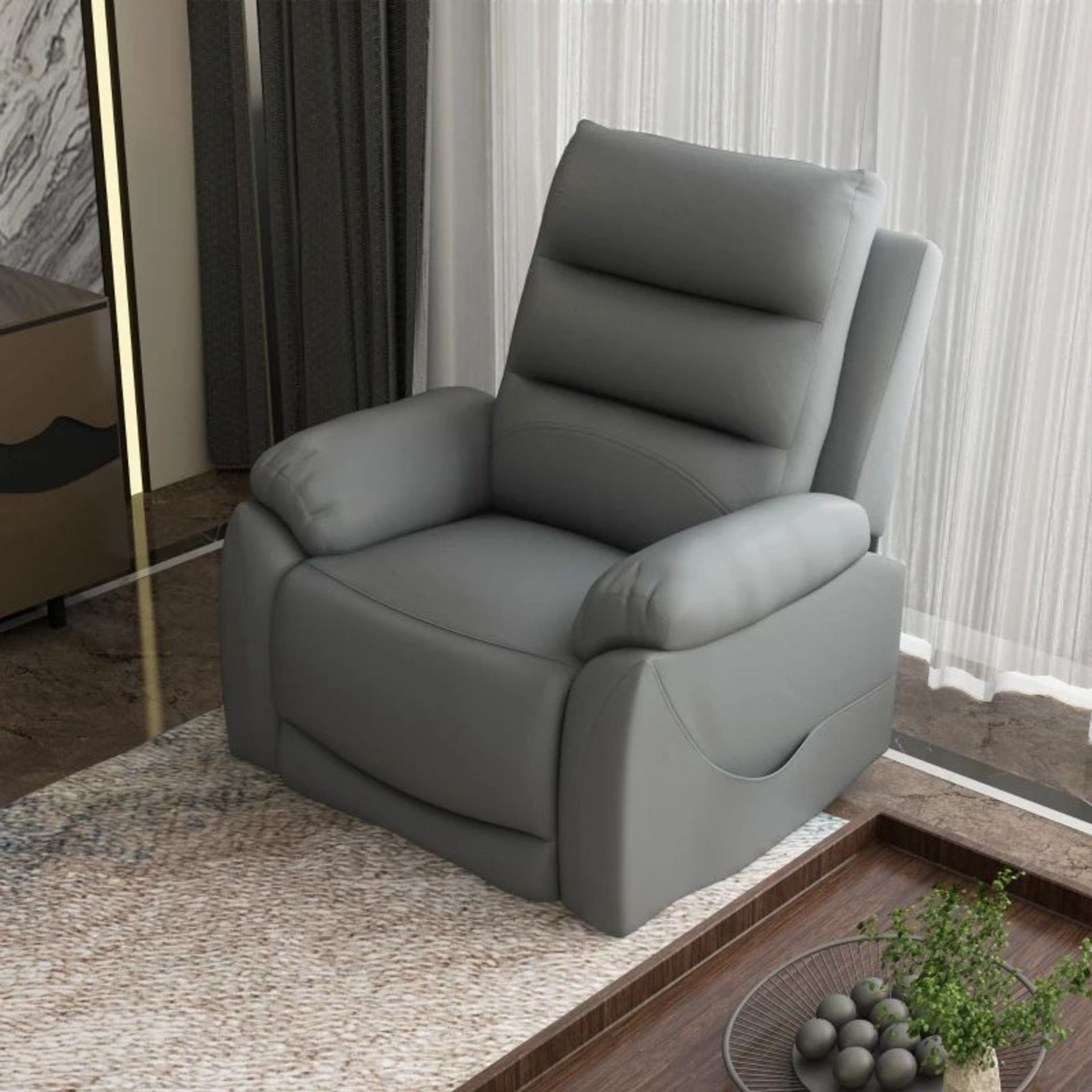 HOMCOM Electric Riser and Recliner, PU Leather Power Lift Recliner Chair for Living Room with