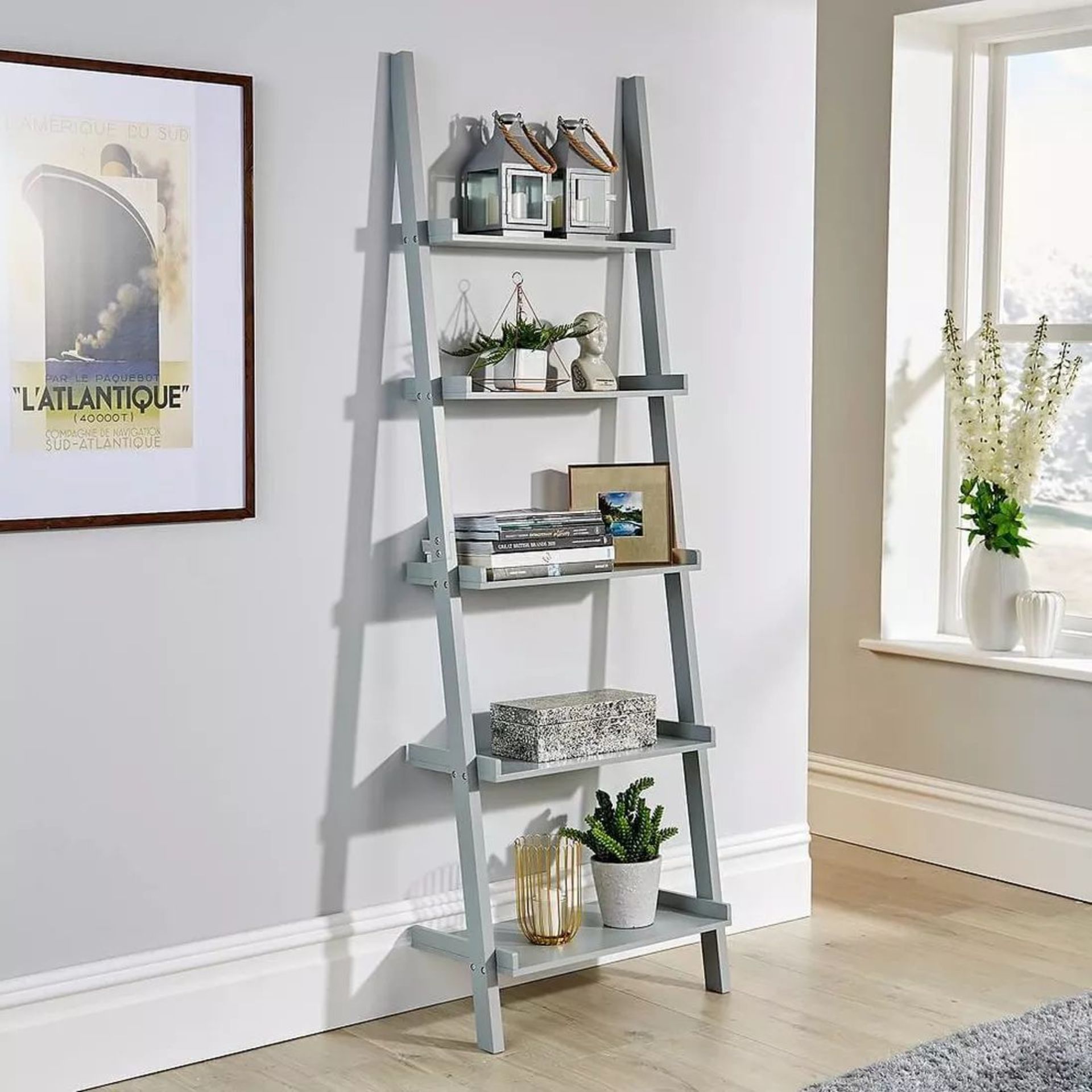 HOME SOURCE 5-Tier Ladder Shelf Storage Unit. - R13a.7. Our range of Ladder Five Tier Fashionable - Image 2 of 2