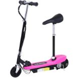 HOMCOM Foldable Electric Scooter Ride on for Kids 12V 120W W/Brake Kickstand-Pink. - R14.11.