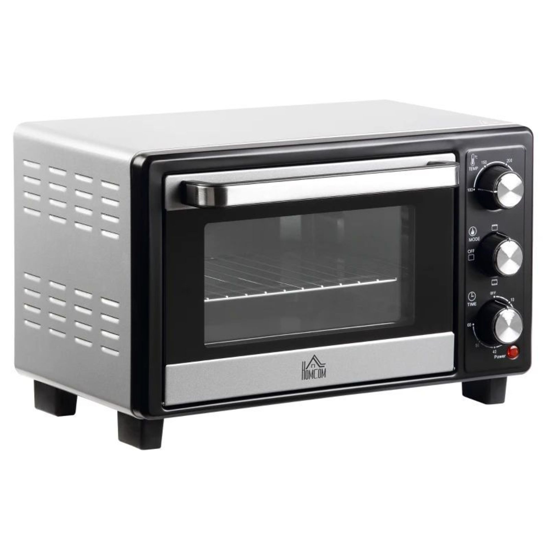 HOMCOM Mini Oven, 16L Countertop Electric Grill, Toaster Oven with Adjustable Temperature, 60 Min - Image 2 of 2