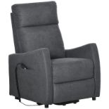 HOMCOM Power Lift Chair, Fabric Electric Recliner Sofa Chair Luxury with Heavy Duty Motor, Remote