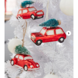 Home for Christmas Baubles - Set of 3. - ER28. This festive decoration, made of glass, will