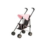 Joie Mini Pushchair | Childrens Stroller Pram In Black & Pink | Childrens Baby Doll Stroller Toy